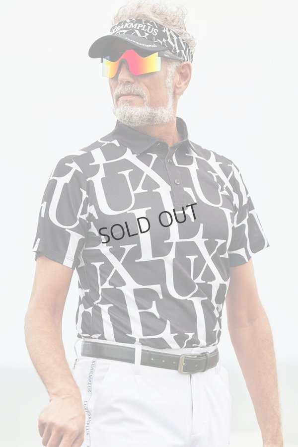 画像3: LUXEAKMPLUS リュクスエイケイエムプラス ゴルフ 総柄半袖ポロシャツ(吸水速乾){-BES} (3)