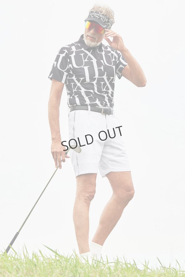 画像4: LUXEAKMPLUS リュクスエイケイエムプラス ゴルフ 総柄半袖ポロシャツ(吸水速乾){-BES} (4)