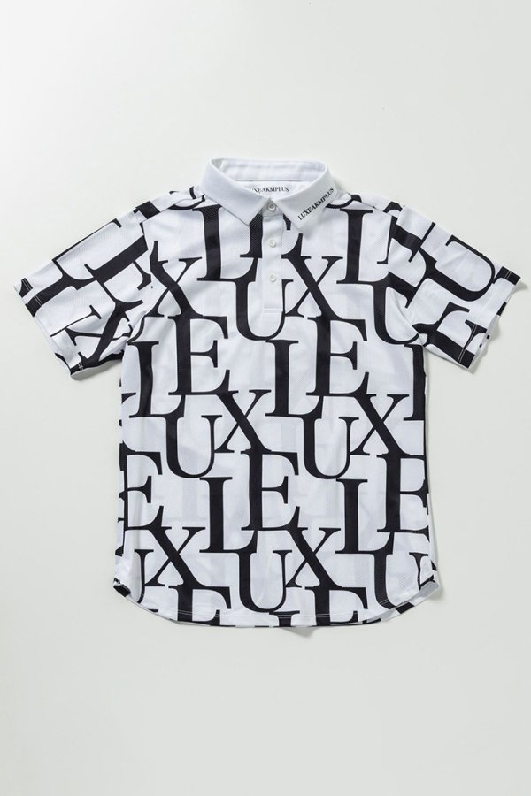 画像9: LUXEAKMPLUS リュクスエイケイエムプラス ゴルフ 総柄半袖ポロシャツ(吸水速乾){-BES} (9)