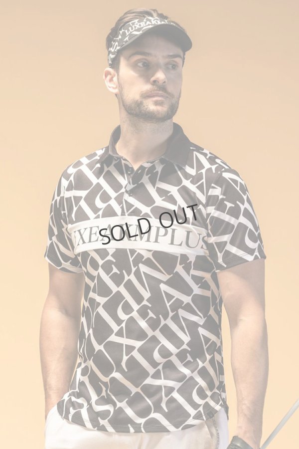 画像3: LUXEAKMPLUS リュクスエイケイエムプラス ゴルフ ダイアゴナルパターン半袖ポロシャツ(吸水速乾){-BES} (3)