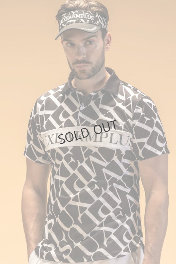 画像5: LUXEAKMPLUS リュクスエイケイエムプラス ゴルフ ダイアゴナルパターン半袖ポロシャツ(吸水速乾){-BES} (5)