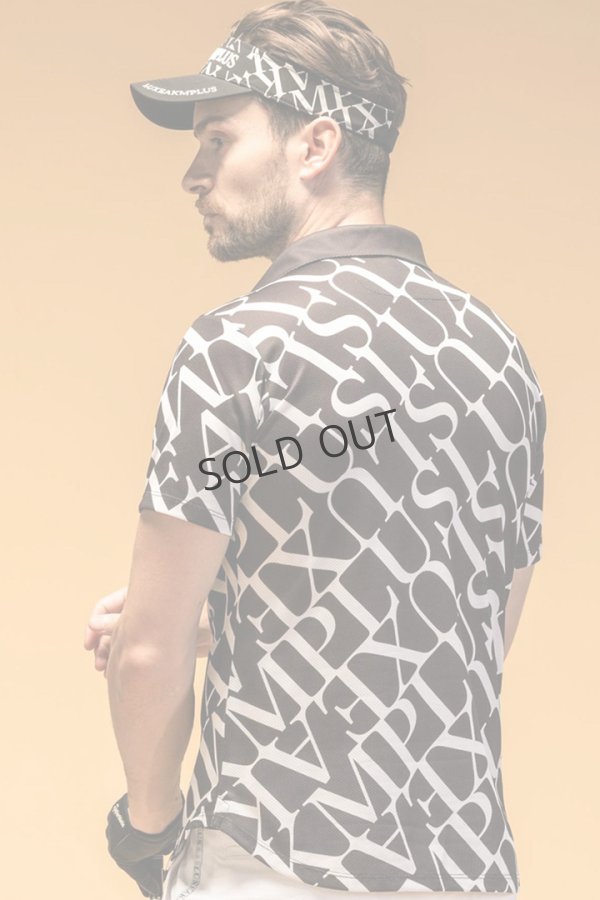 画像6: LUXEAKMPLUS リュクスエイケイエムプラス ゴルフ ダイアゴナルパターン半袖ポロシャツ(吸水速乾){-BES} (6)