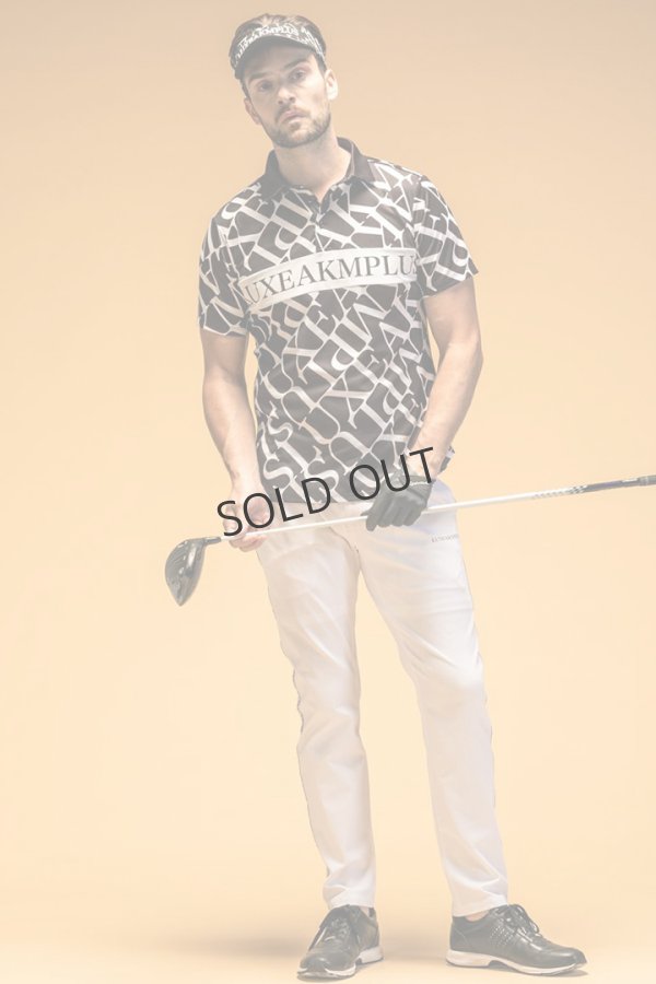 画像10: LUXEAKMPLUS リュクスエイケイエムプラス ゴルフ ダイアゴナルパターン半袖ポロシャツ(吸水速乾){-BES} (10)