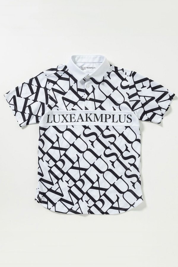 画像8: LUXEAKMPLUS リュクスエイケイエムプラス ゴルフ ダイアゴナルパターン半袖ポロシャツ(吸水速乾){-BES} (8)