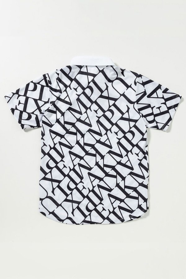 画像9: LUXEAKMPLUS リュクスエイケイエムプラス ゴルフ ダイアゴナルパターン半袖ポロシャツ(吸水速乾){-BES} (9)