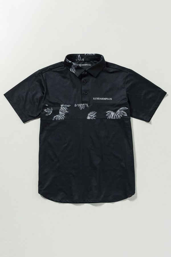 画像9: LUXEAKMPLUS リュクスエイケイエムプラス ゴルフ チェストパネル半袖ポロシャツ(吸水速乾 / UVカット){-BES} (9)