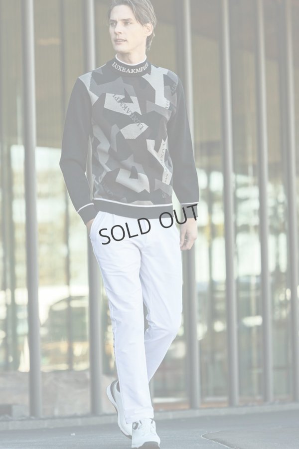 画像4: {SOLD}LUXEAKMPLUS リュクスエイケイエムプラス ゴルフ カモ柄モックネックニット{-BDA} (4)