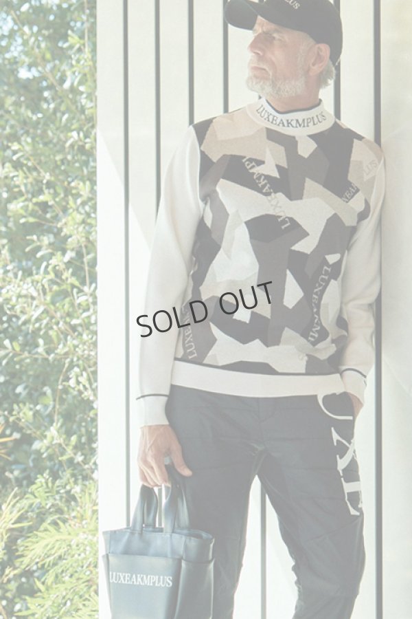 画像4: {SOLD}LUXEAKMPLUS リュクスエイケイエムプラス ゴルフ カモ柄モックネックニット{-BDA} (4)