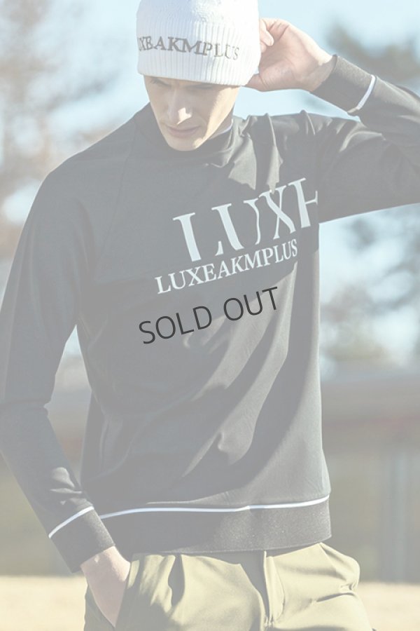 画像1: {SOLD}LUXEAKMPLUS リュクスエイケイエムプラス ゴルフ フロントロゴモックネックロングTシャツ{-BDA} (1)