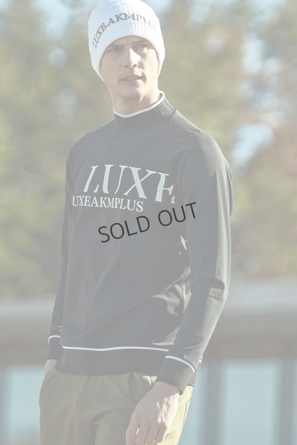 画像2: {SOLD}LUXEAKMPLUS リュクスエイケイエムプラス ゴルフ フロントロゴモックネックロングTシャツ{-BDA} (2)
