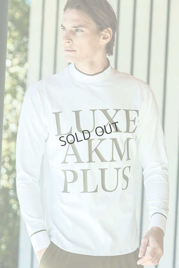 画像1: {SOLD}LUXEAKMPLUS リュクスエイケイエムプラス ゴルフ ビックロゴモックネックロングTシャツ{-BDA} (1)