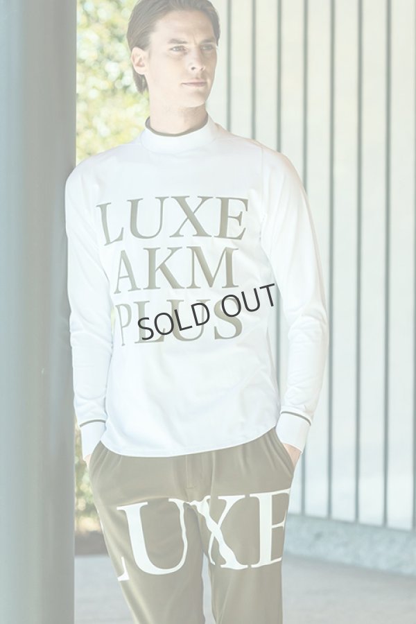 画像2: {SOLD}LUXEAKMPLUS リュクスエイケイエムプラス ゴルフ ビックロゴモックネックロングTシャツ{-BDA} (2)