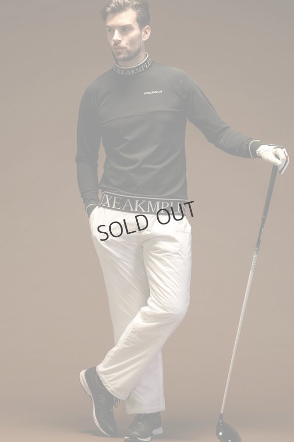 画像4: {SOLD}LUXEAKMPLUS リュクスエイケイエムプラス ゴルフ 軽量ヘムロゴモックネックロングTシャツ{-BDA} (4)