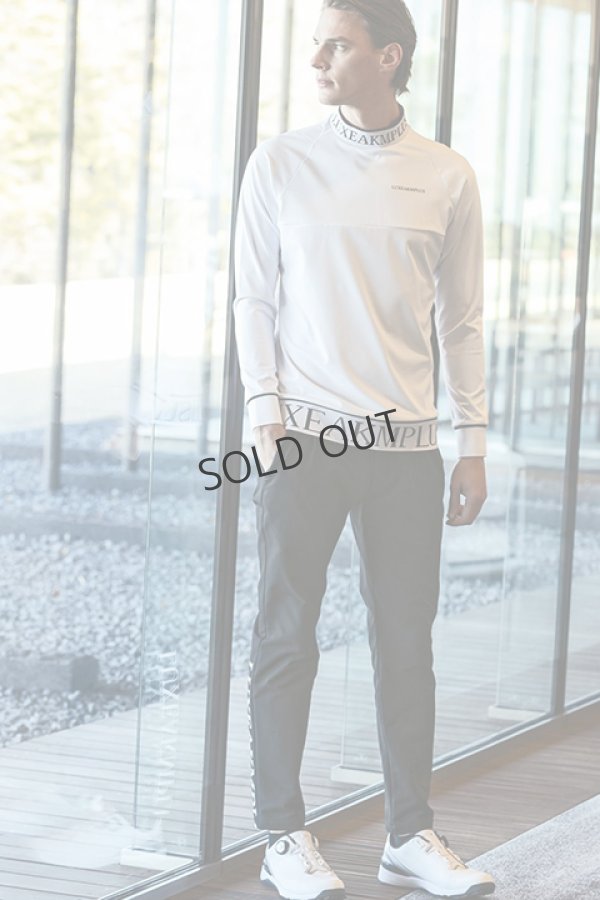 画像4: {SOLD}LUXEAKMPLUS リュクスエイケイエムプラス ゴルフ 軽量ヘムロゴモックネックロングTシャツ{-BDA} (4)