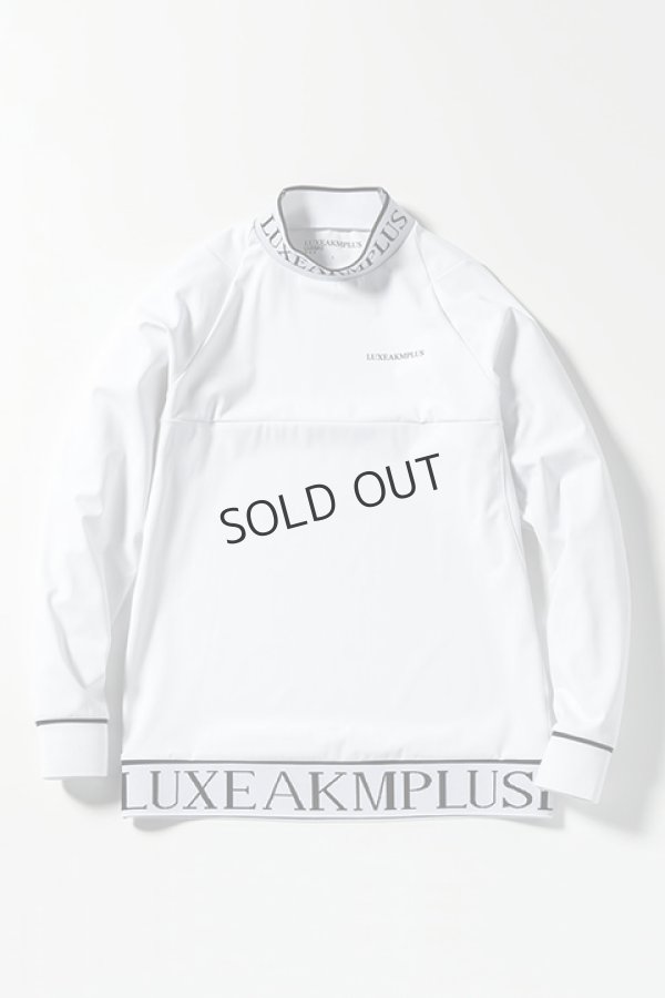 画像5: {SOLD}LUXEAKMPLUS リュクスエイケイエムプラス ゴルフ 軽量ヘムロゴモックネックロングTシャツ{-BDA} (5)