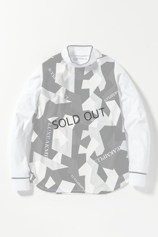 画像6: LUXEAKMPLUS リュクスエイケイエムプラス ゴルフ カモ柄モックネックロングTシャツ{-BDA} (6)