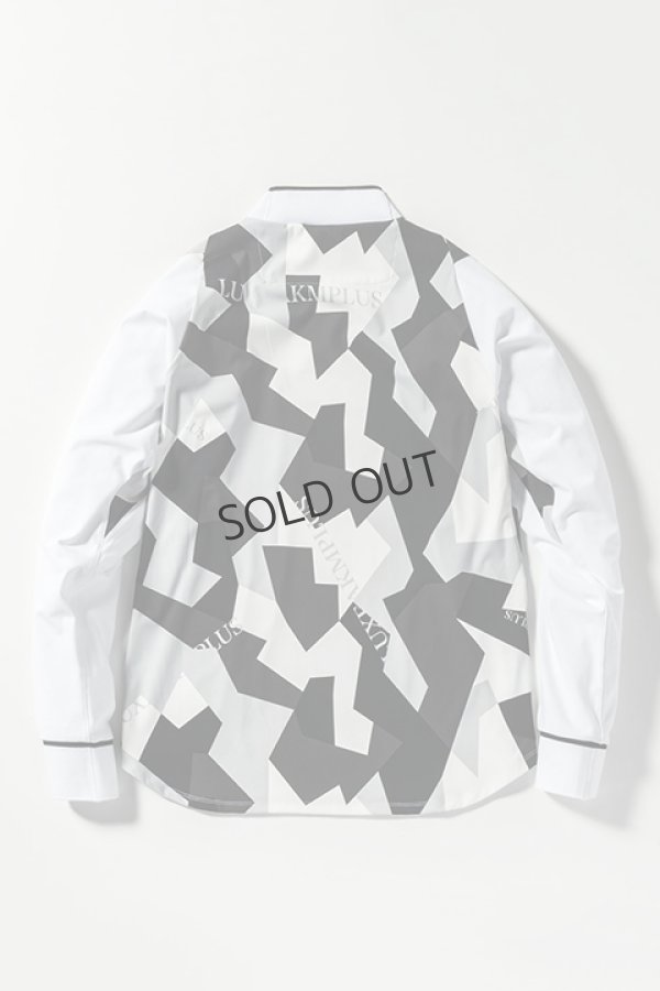 画像7: LUXEAKMPLUS リュクスエイケイエムプラス ゴルフ カモ柄モックネックロングTシャツ{-BDA} (7)