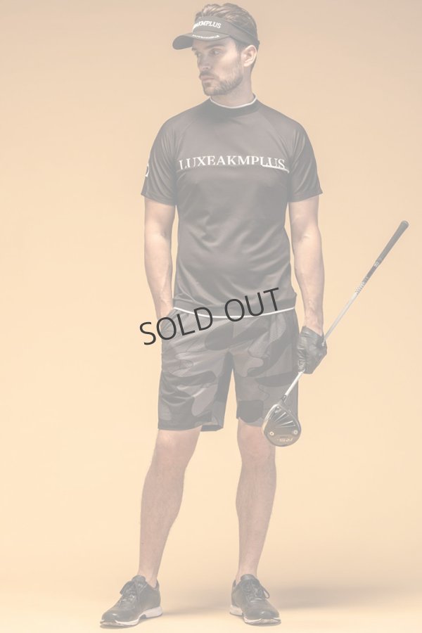 画像6: LUXEAKMPLUS リュクスエイケイエムプラス ゴルフ バックロゴ半袖モックネックTシャツ(吸水 / UVカット / 冷感){-BES} (6)