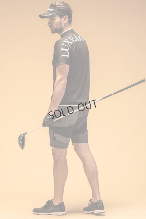 画像7: LUXEAKMPLUS リュクスエイケイエムプラス ゴルフ バックロゴ半袖モックネックTシャツ(吸水 / UVカット / 冷感){-BES} (7)