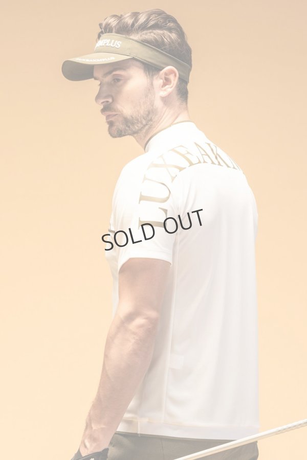 画像3: {SOLD}LUXEAKMPLUS リュクスエイケイエムプラス ゴルフ バックロゴ半袖モックネックTシャツ(吸水 / UVカット / 冷感){-BES} (3)