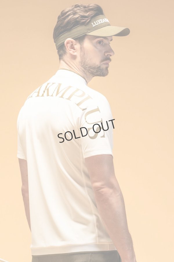 画像4: {SOLD}LUXEAKMPLUS リュクスエイケイエムプラス ゴルフ バックロゴ半袖モックネックTシャツ(吸水 / UVカット / 冷感){-BES} (4)