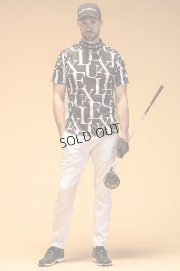 画像5: LUXEAKMPLUS リュクスエイケイエムプラス ゴルフ 総柄半袖モックネックTシャツ(吸水速乾){-BES} (5)