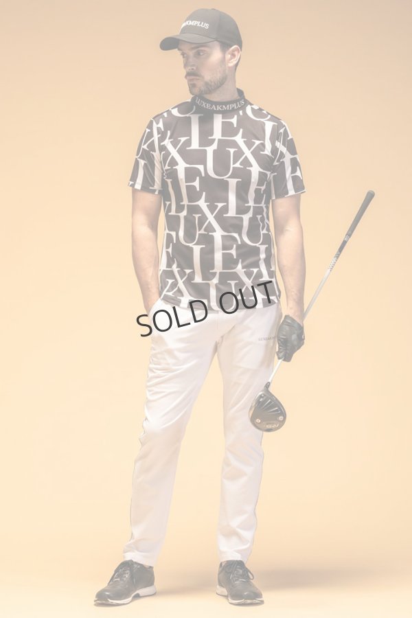 画像6: LUXEAKMPLUS リュクスエイケイエムプラス ゴルフ 総柄半袖モックネックTシャツ(吸水速乾){-BES} (6)
