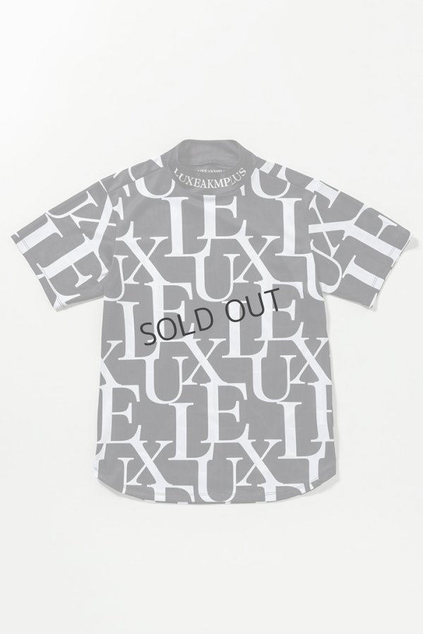 画像9: LUXEAKMPLUS リュクスエイケイエムプラス ゴルフ 総柄半袖モックネックTシャツ(吸水速乾){-BES} (9)