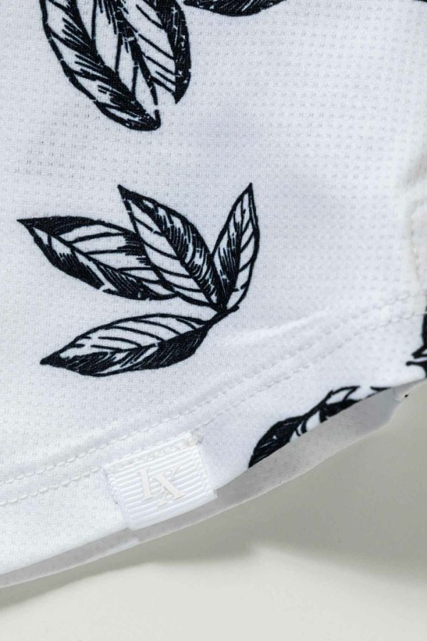 画像13: LUXEAKMPLUS リュクスエイケイエムプラス ゴルフ ローレルパターン半袖モックネックTシャツ(吸水速乾 / UVカット){-BES} (13)