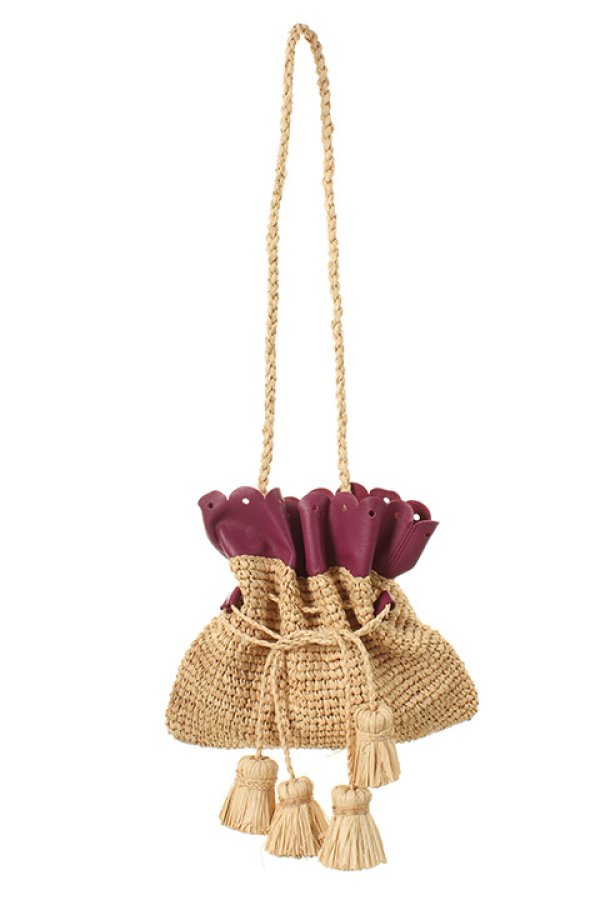 画像2: 【 50%OFF セール35,200円→17,600円】 LUDLOW ラドロー レザースカラップ巾着{-AGS} (2)