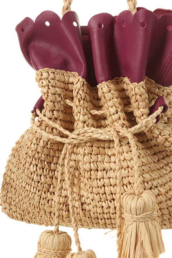 画像4: 【 50%OFF セール35,200円→17,600円】 LUDLOW ラドロー レザースカラップ巾着{-AGS} (4)