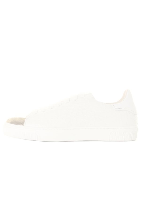 画像1:   LOUIS LEEMAN ルイリーマン LOW TOP SNEAKER WITH STRIPED CAPPED{LL0251-LOU-CSV-BIAOR-BNC-AGA} (1)