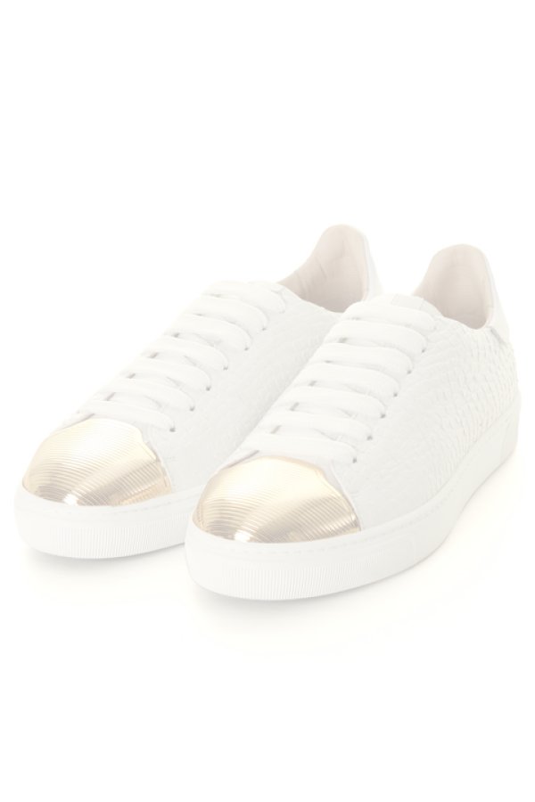 画像2:   LOUIS LEEMAN ルイリーマン LOW TOP SNEAKER WITH STRIPED CAPPED{LL0251-LOU-CSV-BIAOR-BNC-AGA} (2)