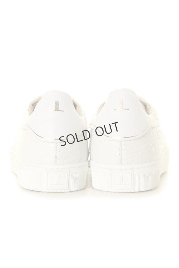 画像3: {SOLD}LOUIS LEEMAN ルイリーマン LOW TOP SNEAKER WITH STRIPED CAPPED{LL0251-LOU-CSV-BIAOR-BNC-AGA} (3)