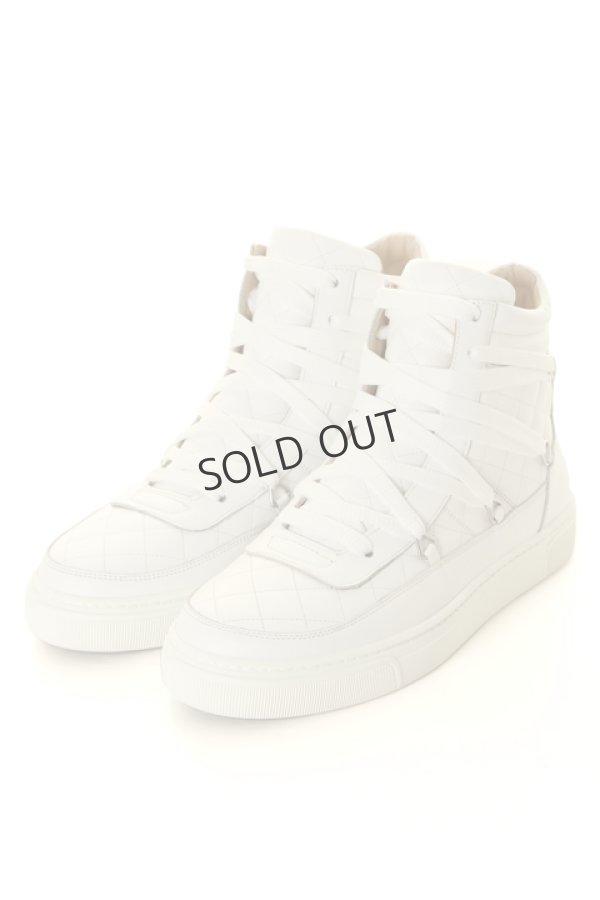 画像2: {SOLD}LOUIS LEEMAN ルイリーマン HIGH TOP QUILTED SNEAKER WITH MULTI{LL258T-SIM-VIT-BIAAR-BNC-AGA} (2)