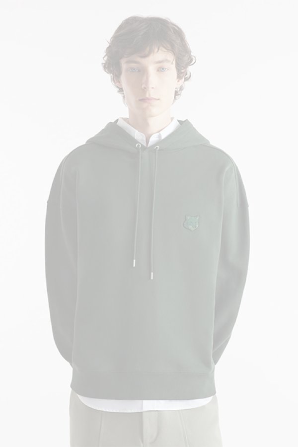 画像4:   MAISON KITSUNE メゾンキツネ ボールド フォックスヘッド パッチ オーバーサイズ フーディ {-BDA}  :LM00705KM0001P391  (4)