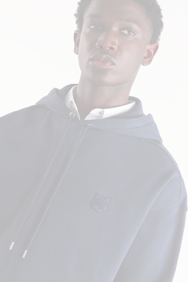 画像5:   MAISON KITSUNE メゾンキツネ ボールド フォックスヘッド パッチ オーバーサイズ フーディ {-BDA}  :LM00705KM0001P492  (5)