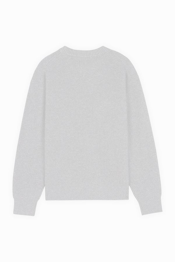 画像2:   MAISON KITSUNE メゾンキツネ ボールド フォックスヘッド パッチ コンフォート リブ ジャンパー {-BDA}  :LM00818KT1093H131  (2)