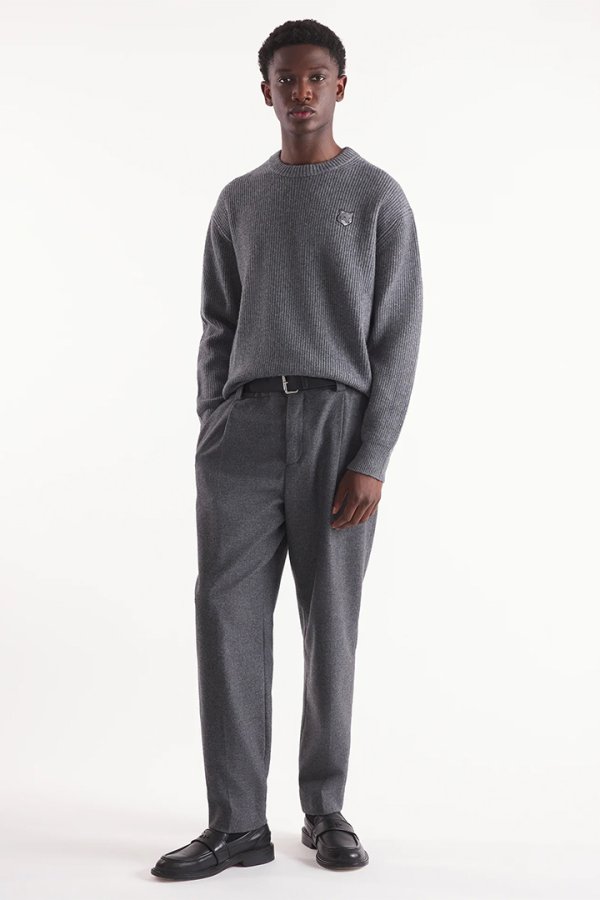 画像3: 【 30%OFF セール55,000円→38,500円】 MAISON KITSUNE メゾンキツネ ボールド フォックスヘッド パッチ コンフォート リブ ジャンパー{-BDA} (3)
