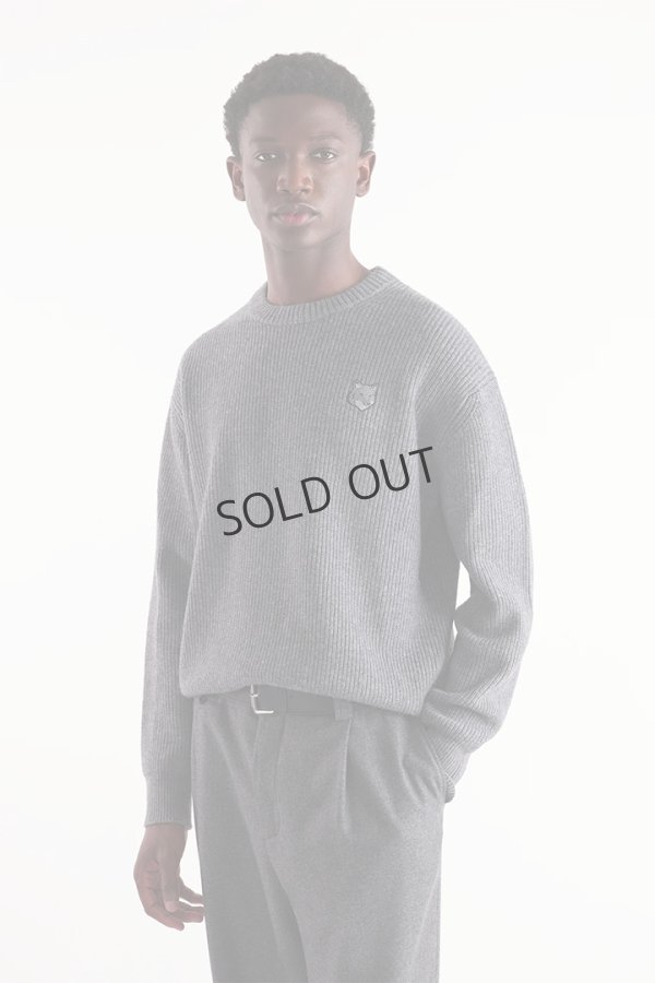 画像4: {SOLD}MAISON KITSUNE メゾンキツネ ボールド フォックスヘッド パッチ コンフォート リブ ジャンパー{-BDA} (4)