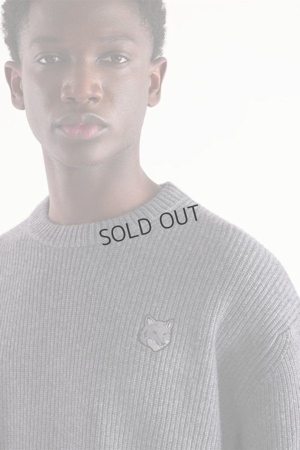 画像5: {SOLD}MAISON KITSUNE メゾンキツネ ボールド フォックスヘッド パッチ コンフォート リブ ジャンパー{-BDA} (5)
