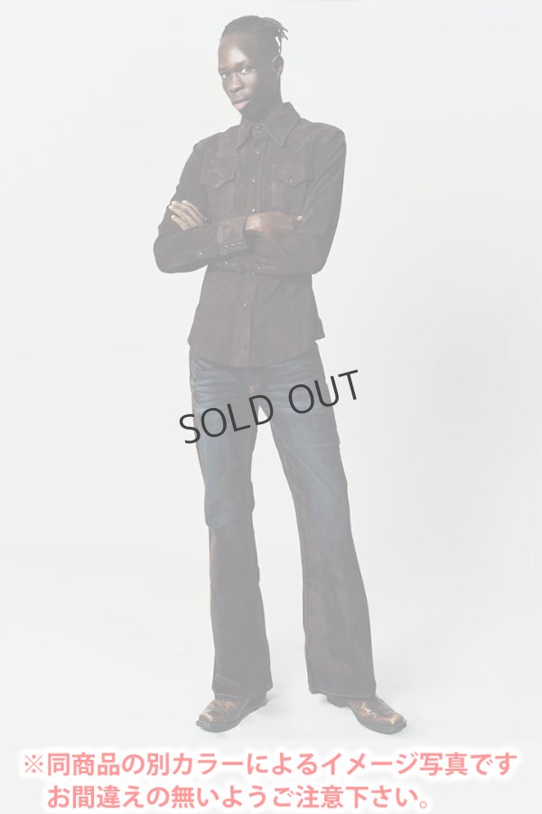 画像3: {SOLD}Cout De La Liberte コート デ ラ リベルテ Jimmy-Stretch Suede Denim Flare{-BDA} (3)