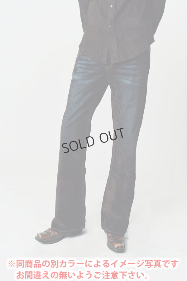 画像4: {SOLD}Cout De La Liberte コート デ ラ リベルテ Jimmy-Stretch Suede Denim Flare{-BDA} (4)