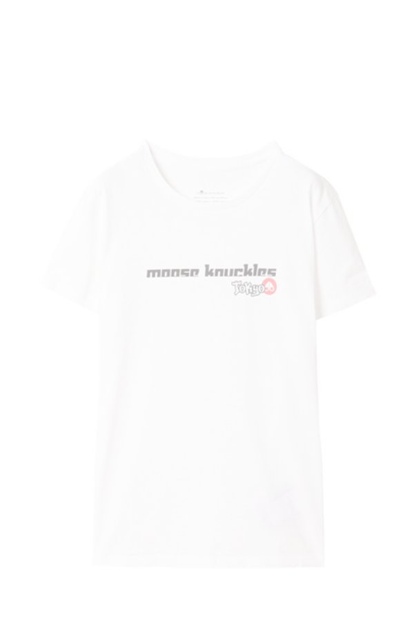 画像1:   MOOSE KNUCKLES ムースナックルズ T SHIRT JAPAN LIMITED{20I-M30LT707ET-WHT-BAS} (1)