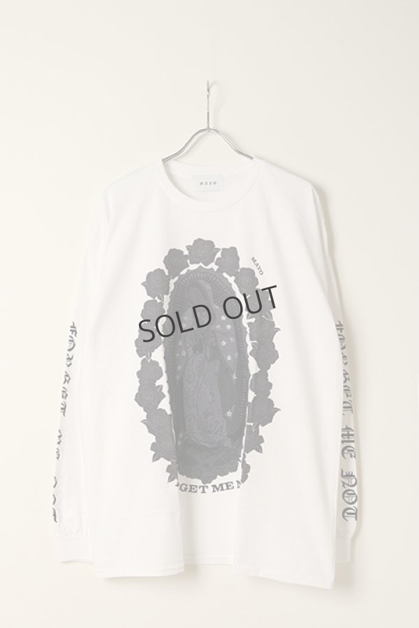 画像1: {SOLD}SLAVE OF MAYO スレイブオブメイヨー DOUBLE NAME LIMITED ITEM Maria Tee L/S{MARIA-L/S-WHT/クリスタル-BBA} (1)