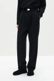 画像3: STILL ATTACHMENT スティル アタッチメント SP160 WO SHORT BEAVER CROSS TUCK WIDE TROUSERS{AP62-002-BFA} (3)