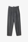 画像1: STILL ATTACHMENT スティル アタッチメント SP160 WO SHORT BEAVER CROSS TUCK WIDE TROUSERS{AP62-002-BFA} (1)