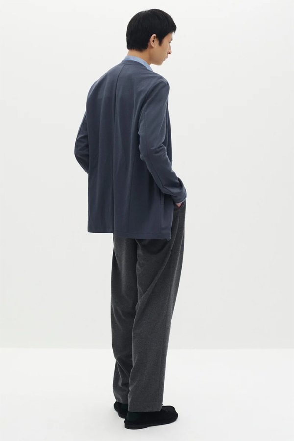 画像5: STILL ATTACHMENT スティル アタッチメント SP160 WO SHORT BEAVER CROSS TUCK WIDE TROUSERS{AP62-002-BFA} (5)