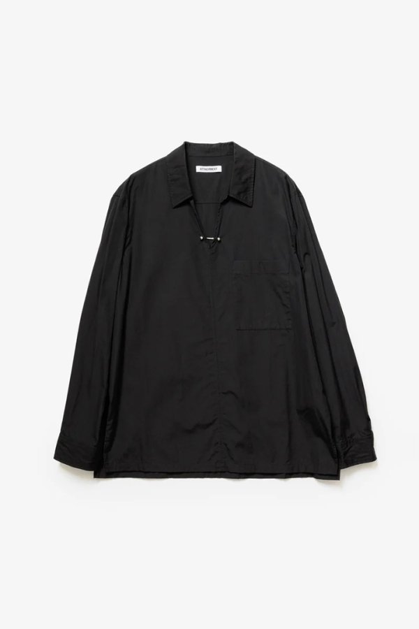 画像1: ATTACHMENT アタッチメント ギザブロードピアストL/Sシャツ{-BFA} (1)