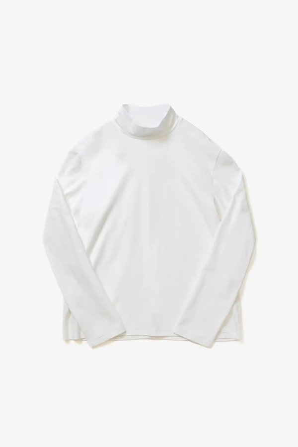 画像1: ATTACHMENT アタッチメント コットンダブルフェイススリムフィットハイネックL/Sカットソー{-BFA} (1)